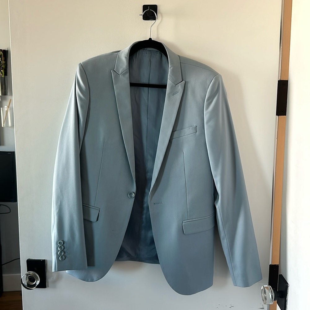 Castro Euro 48 US 38 Sky Blue Suit Jacket